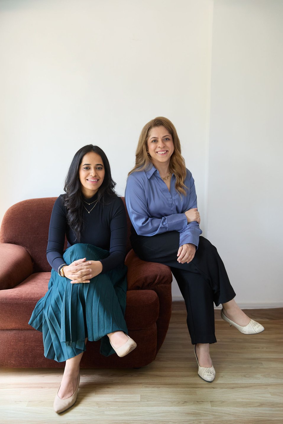 Salona Bains Joshi and Shubh Shivdasani, co-founders of Bombay Film Cartel, seated together